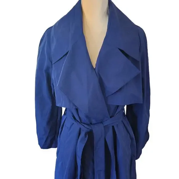 Banana republic Spring Opera Coat Spring Navy Trench Size Medium - Picture 4 of 11